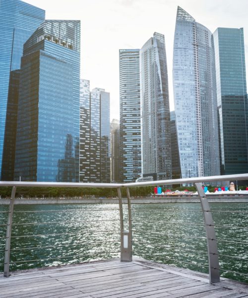Buildings in the Singapore city